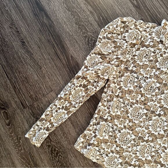 Dolan Sheer Lace Mock Neck Top - Picture 2 of 11